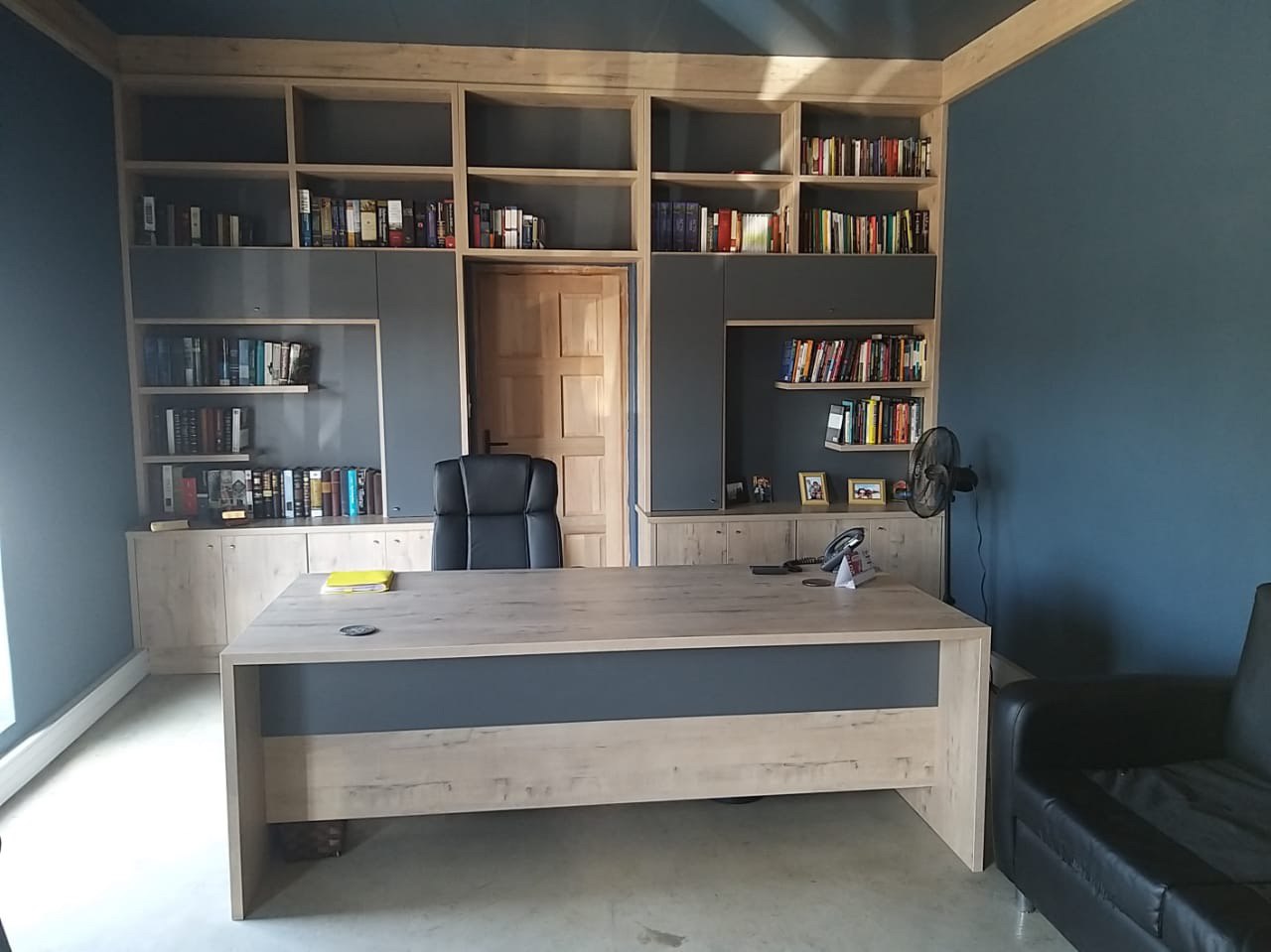 Office custom cabinetry project by Lé Grandt Woodcraft