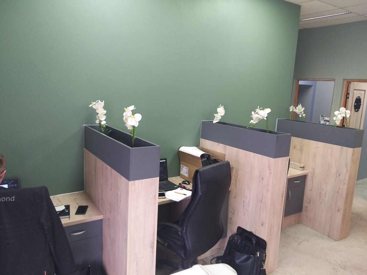 Office custom cabinetry project by Lé Grandt Woodcraft